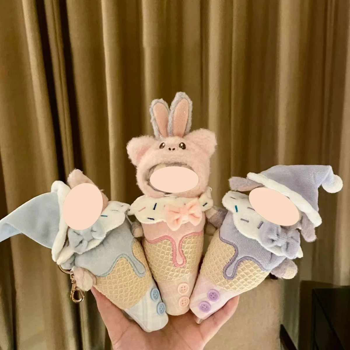 

10-15cm Doll Clothes Ice Cream Cone Nunu Doll Cotton Doll Starfish Body Dress Up DIY Outfit Hat Headband Doll Accessories Gift