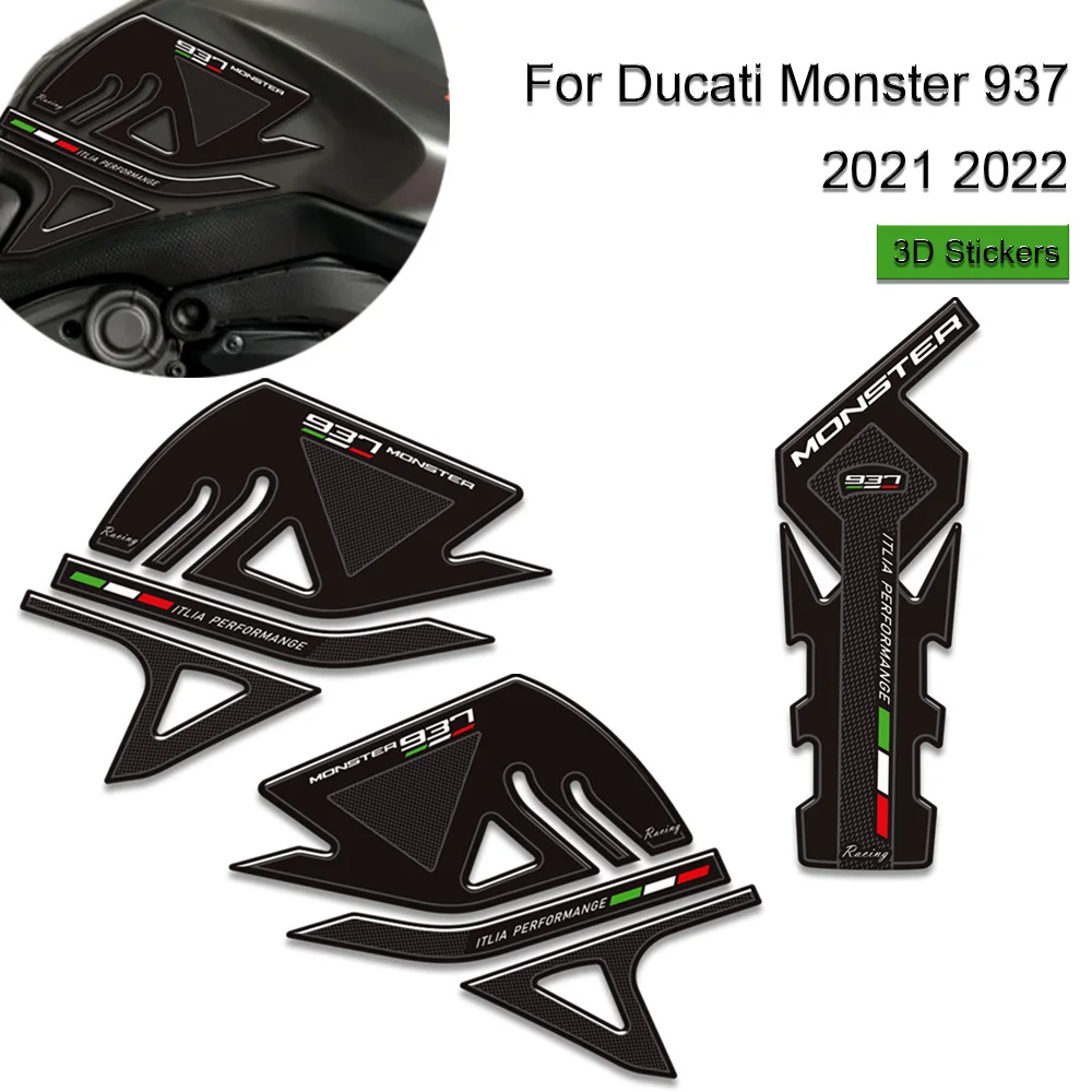 

For Ducati Monster937 Motorcycle Protection Tank Pad Protection Stickers Decals 2021 2022