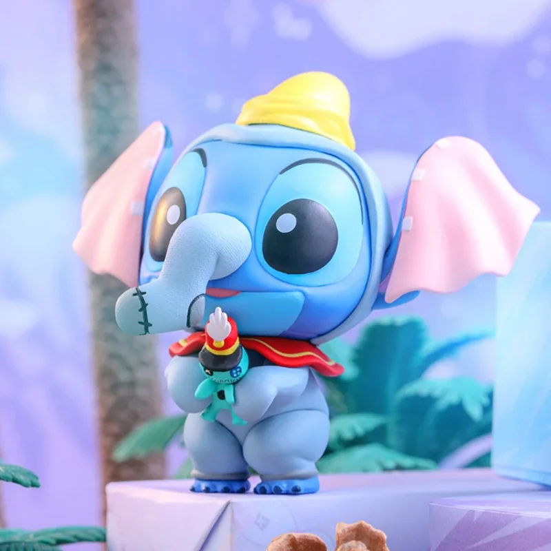 Genuine Disney Character Peripherals Stitch Dress-Up Series Blind Box Desktop Cos Dumbo Simba Ornaments Model Toy Birthday Gift