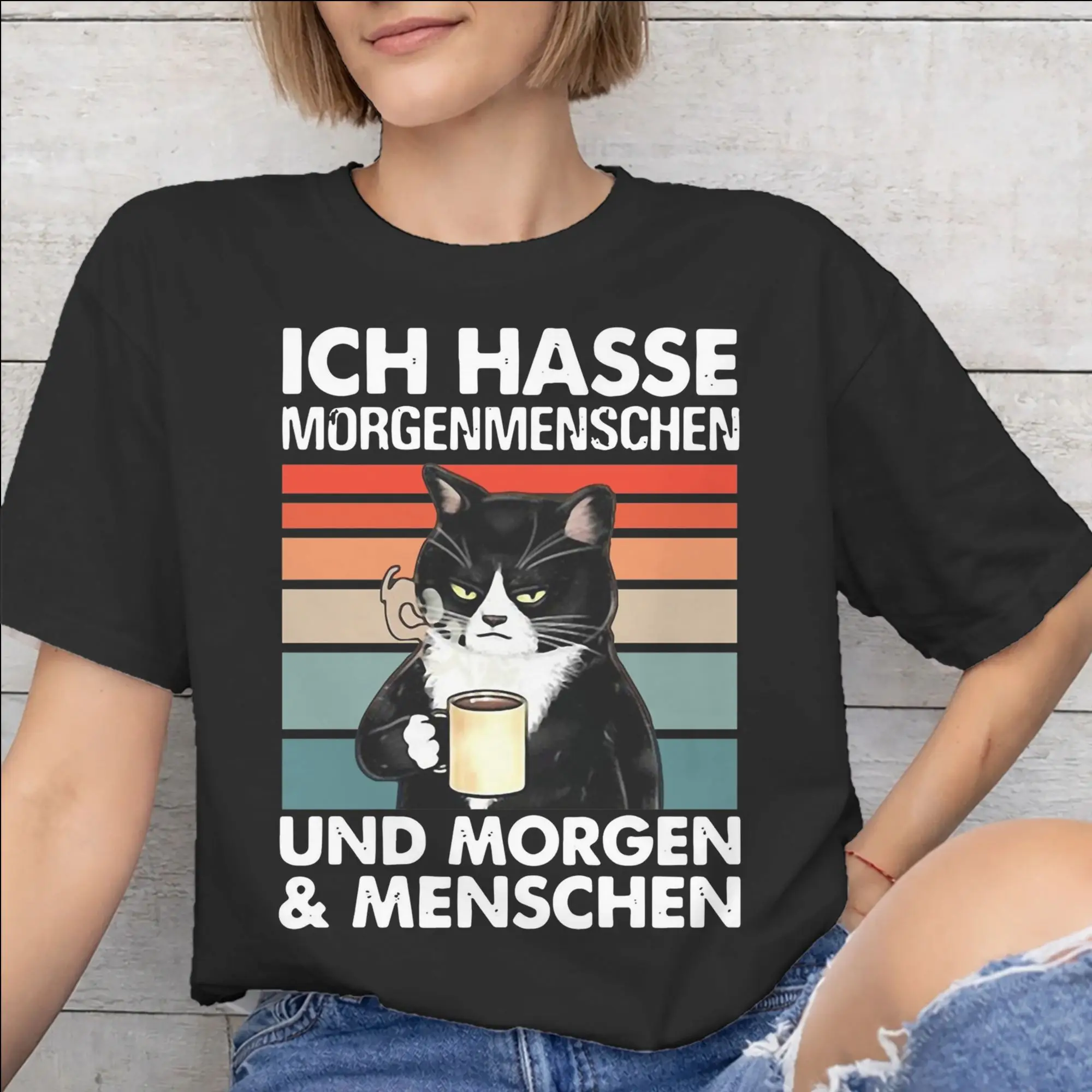 Guten Morgen Ganz Dünnes Eis Grafik-T-Shirts für Männer und Frauen, reine Baumwolle, T-Shirt-Kleidung
