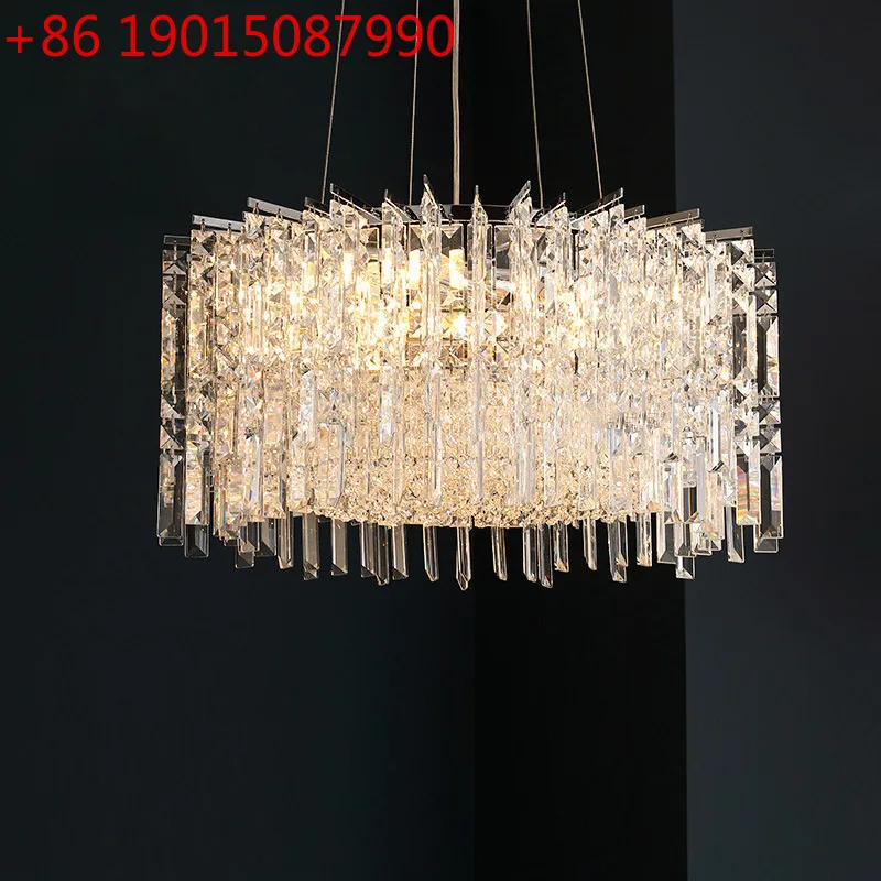 

Italian light luxury living room chandelier K9 crystal high-end home hall bedroom lamp