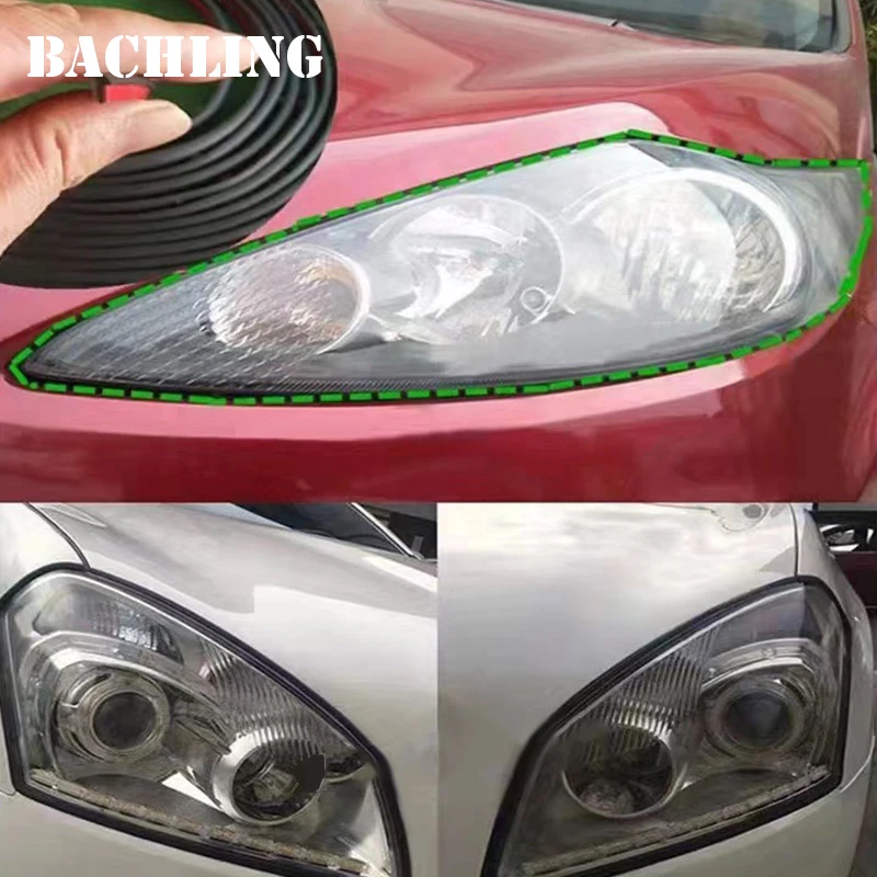 Car Rubber Seal Strip Small Slanted T-Type Seal Edge Gap Strips Waterproof Soundproof Protection Strips For Bumper Lip Headlight