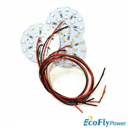 3.7V 5W LED lamp patch round 44mm lithium battery 18650 wick 2835 red blue green 5w handmade DIY for solar panel