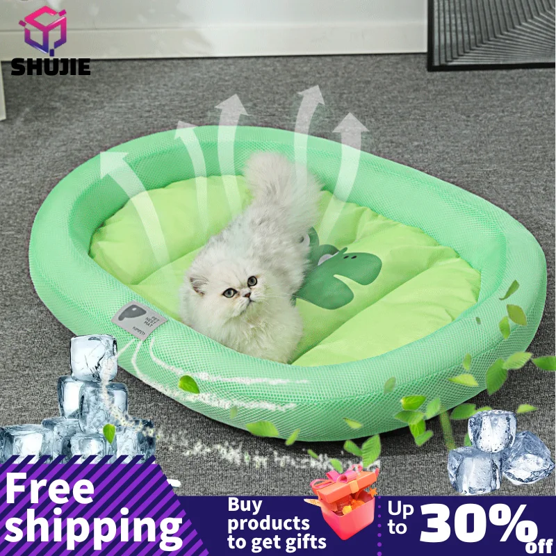 Summer cat Cooling Mat Breathable Pet cat Bed Blanket Ice Silk Pad Sofa Kennel for Small Medium Dogs Cats Dog Car Seat Cushion