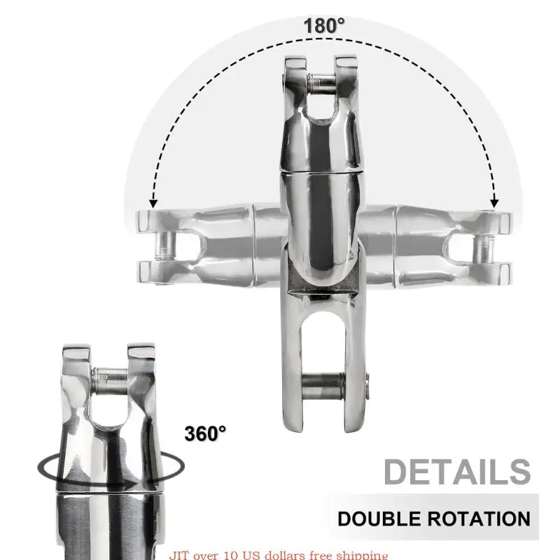 Connecteur d'ancrage pivotant pour bateau, connecteur d'ancrage en acier inoxydable pour 6 à 8 mm/10 à 12 mm