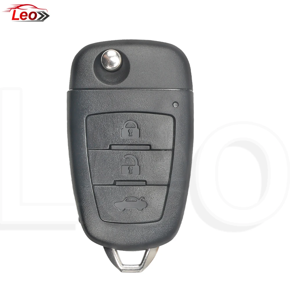 Leo car remote flip key shell 3button for Special replacement parts for FAW Pentium series X40 X80 key shell