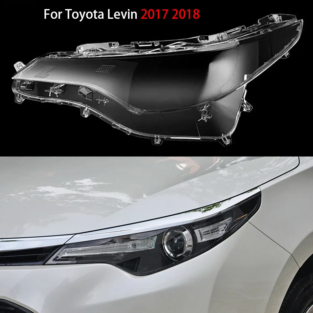 Transparent Lampshade Headlamp Cover Lamp Shade Headlight Shell Lens Plexiglass For Toyota Levin 2017 2018