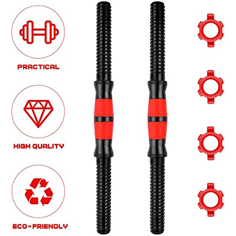 Dumbbell Bar with Barbell Buckle Barbell Bar Threaded Dumbbell Handles Powerlifting Fitness Equipment for Home Gym Accessories