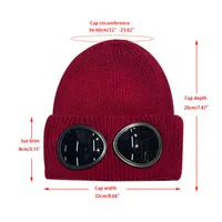 New Unisex Men Women Knitted Hat with Goggles Windproof Winter Warmer Ski Beanies Soft Warm Anti-slip Ear - Image 5