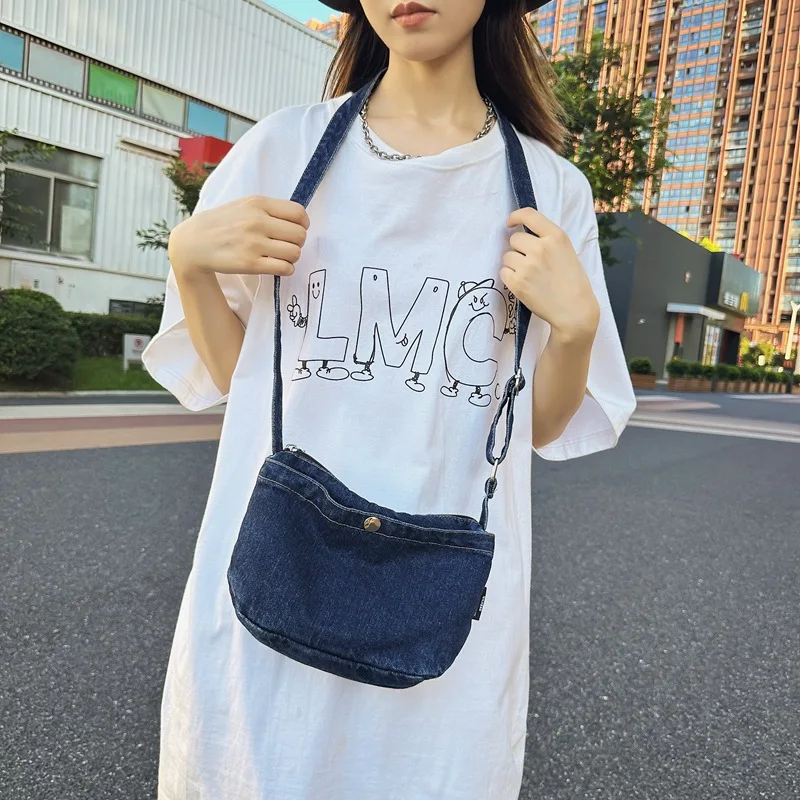 

Japanese Style Women Fashion Demin Crossbody Bags Female Cute Small Shoulder Bag Messenger Pouch Students Flap Handbags