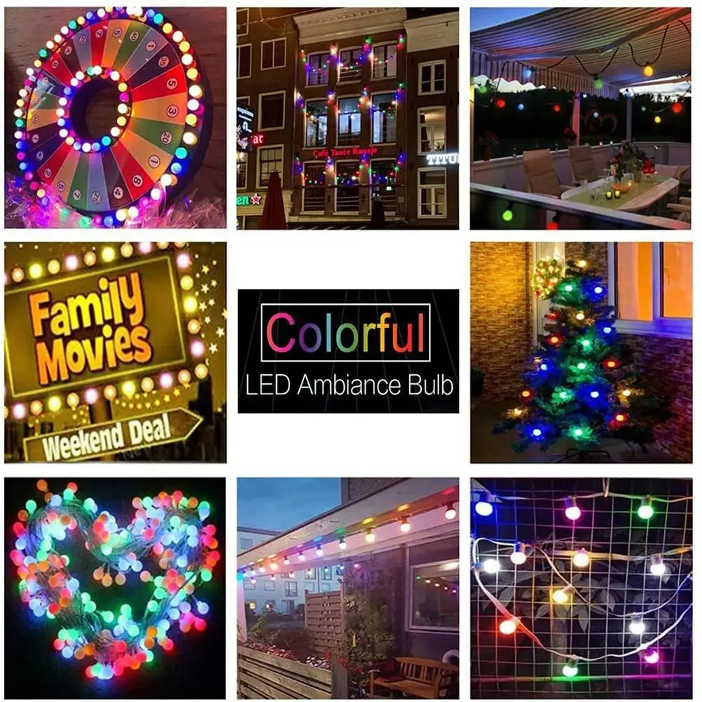 20 Pcs Bulb Color B22 3W Equivalent 30W 240LM B22 Bayonet Bulbs Garland Color Multicolor Bulbs for home Bar Party