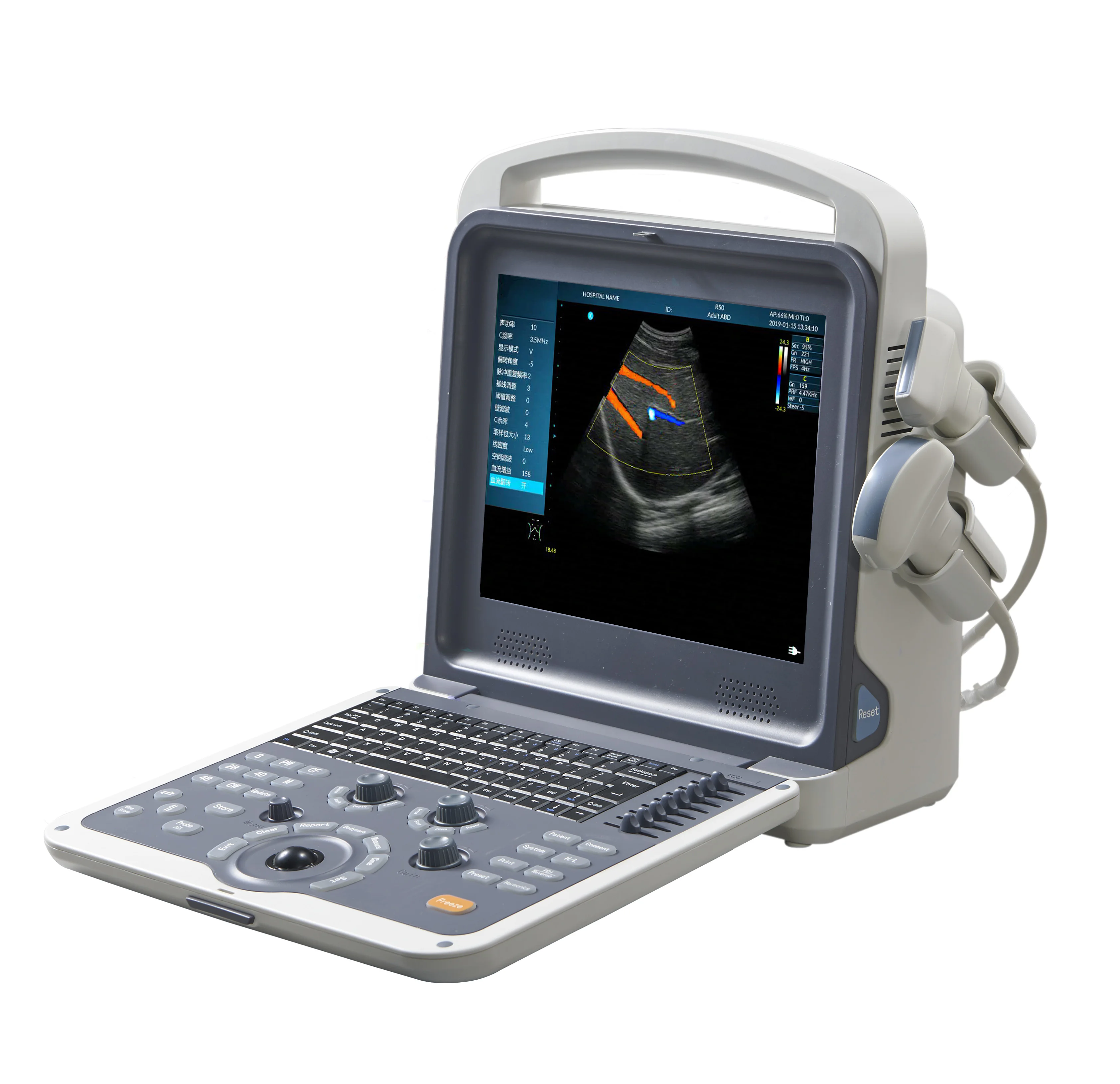 Portable 12 inch Screen Full Digital Laptop Color Doppler Ultrasound Machine Ultrasonic Diagnostic System For Pet Or Human