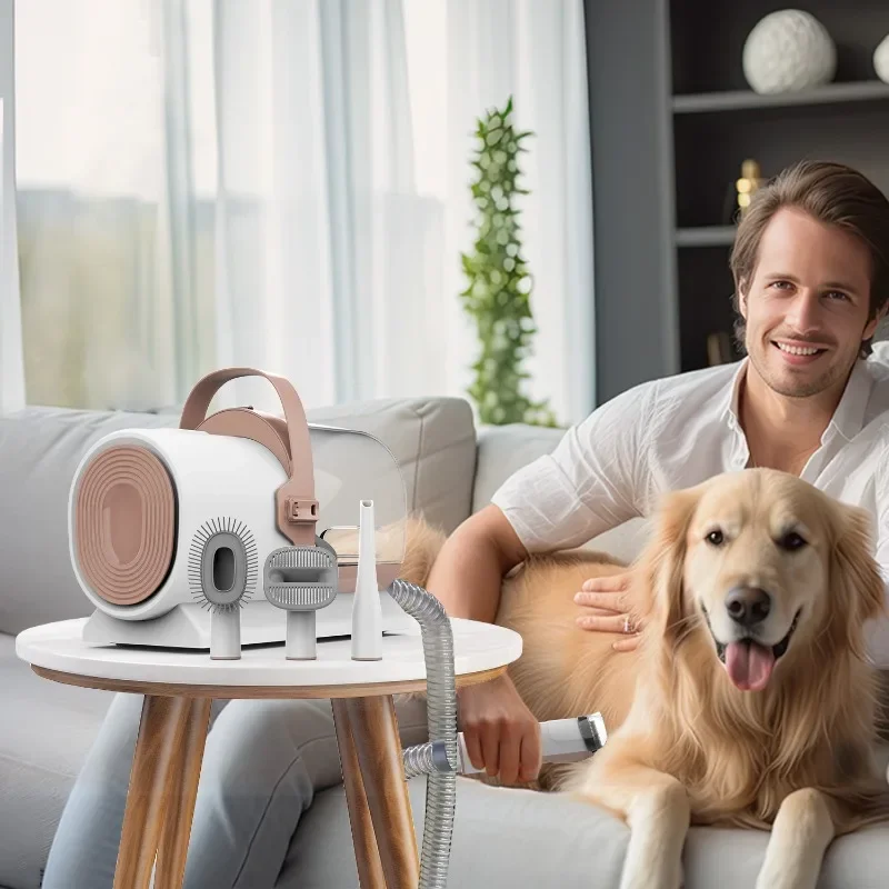 مكنسة كهربائية لتشذيب شعر الحيوانات الأليفة مع شفط لأداة العناية المنزلية متعددة الوظائف بشعيرات القطط #3