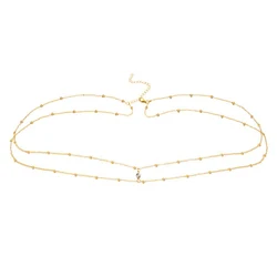 MinaMaMa Free Size Stainless Steel Waist Chain Crystal Belly Chain For Women Summer Beach Bikini Sexy Crystal Body Chain Jewelry