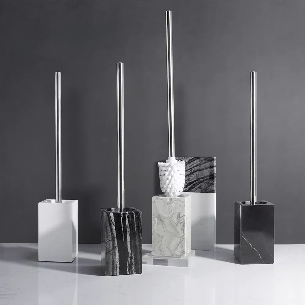 

European Style High Quality Marble Toilet Brush Long Handle Cleaning Brush Bathroom Accessories Toilet Brush Toilet Decoration