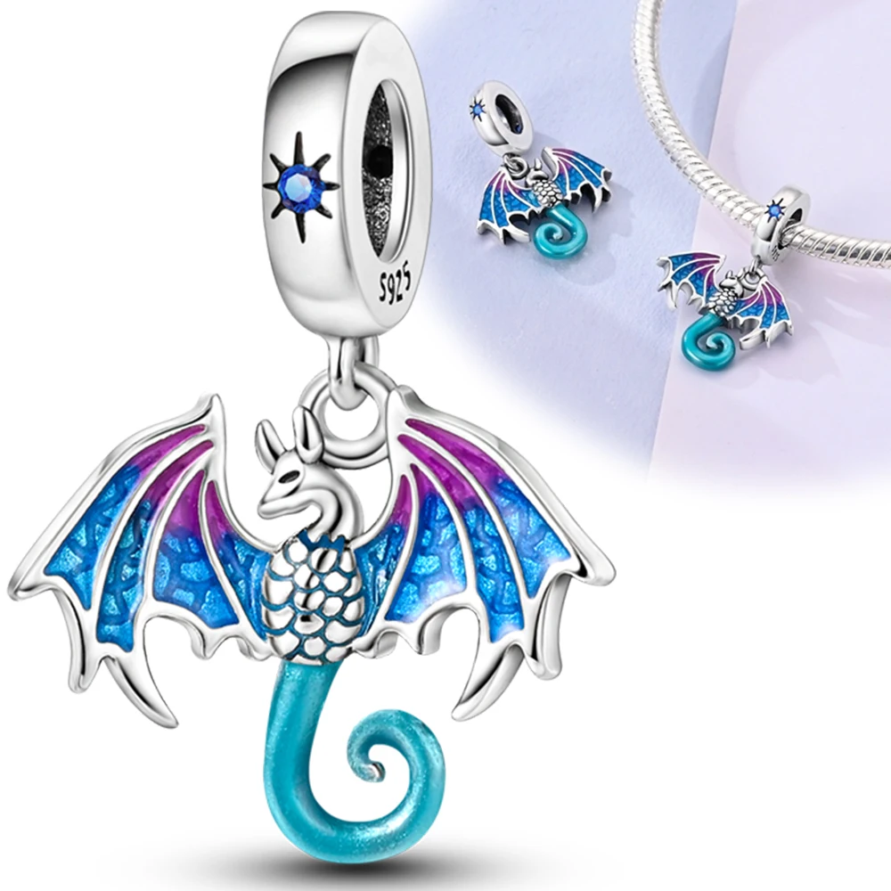 

Original Charms 925 Silver Fantasy Flying Dragon Pendants Fit Charms Plata 925 Bracelets for Women Jewelry Making Diy Fine Gifts