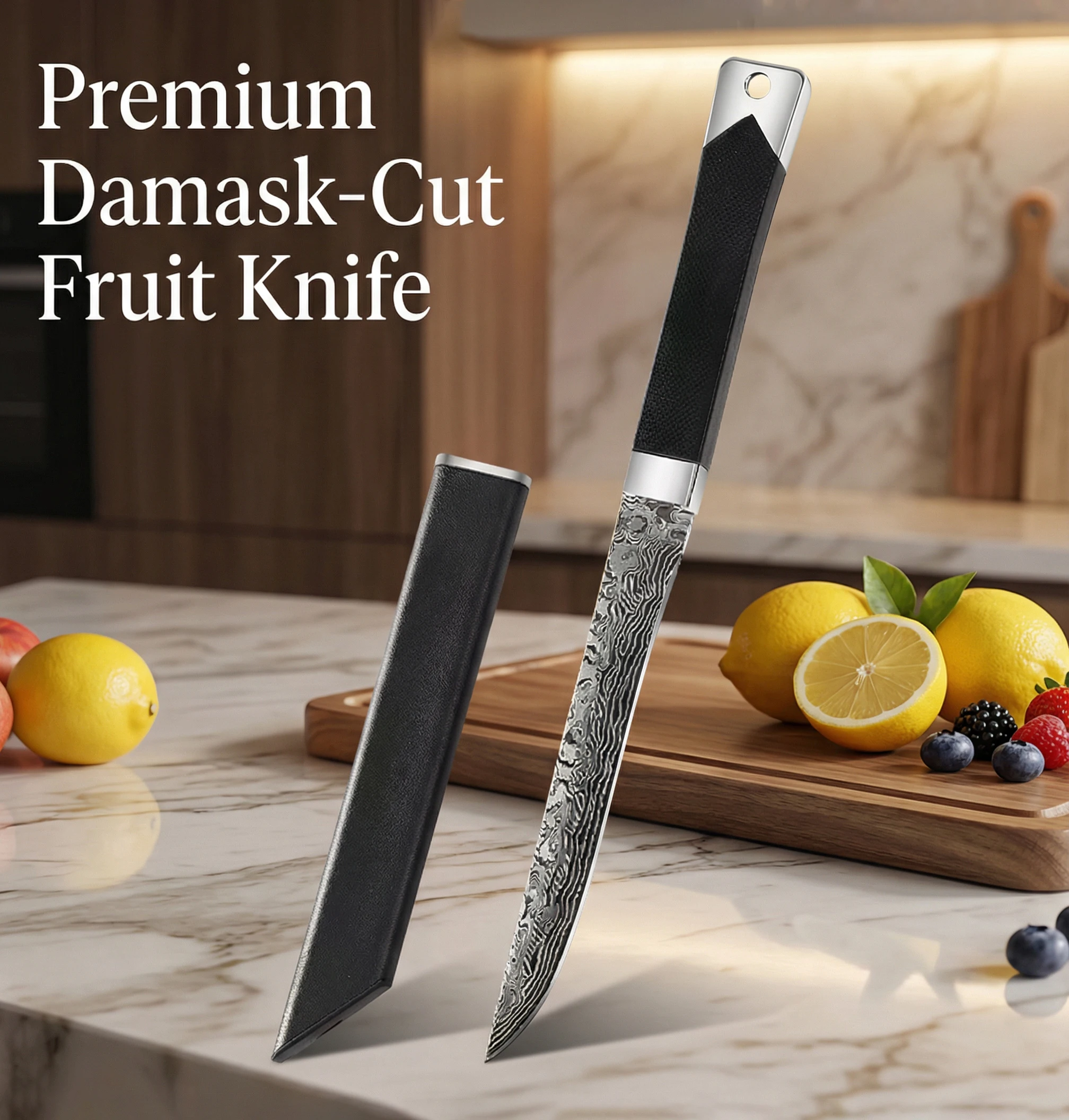 

Upgraded Portable Kitchen Knife Multi-Function High-end Damascus Steel Fruit Vegetable Peeler&Slicer–Ergonomic Kitchen Tool Set