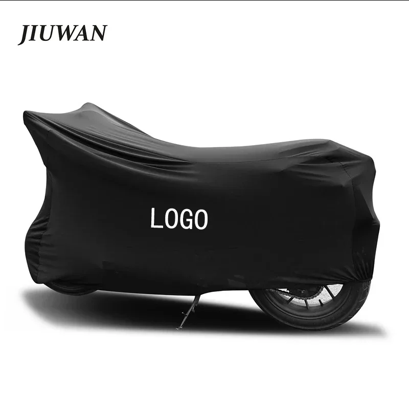 Customizable Logo Universal Motorcycle Cover UV Indoor Outdoor Protector Cover Motor Bike Scooter Dustproof Cover Elastic Fabric