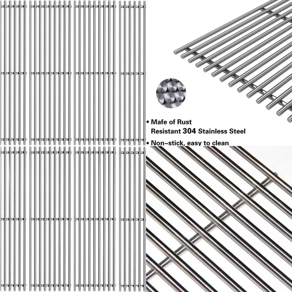 

4-Pack 17.75 Stainless Steel Grates for Brinkmann Gas Grills 810-3660-S, 810-3661-F, 810-9610-F, 810-9620-0, 810-6680-S & Smoke