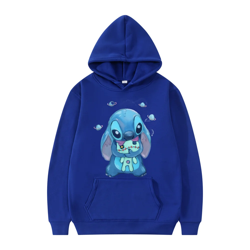 Stitch Disney Anime Hoodie Casual Sweatshirt Boys Fleece Pullover Y2k Sudadera Disney Print Hoodies Jacket Kids Clothes Girls