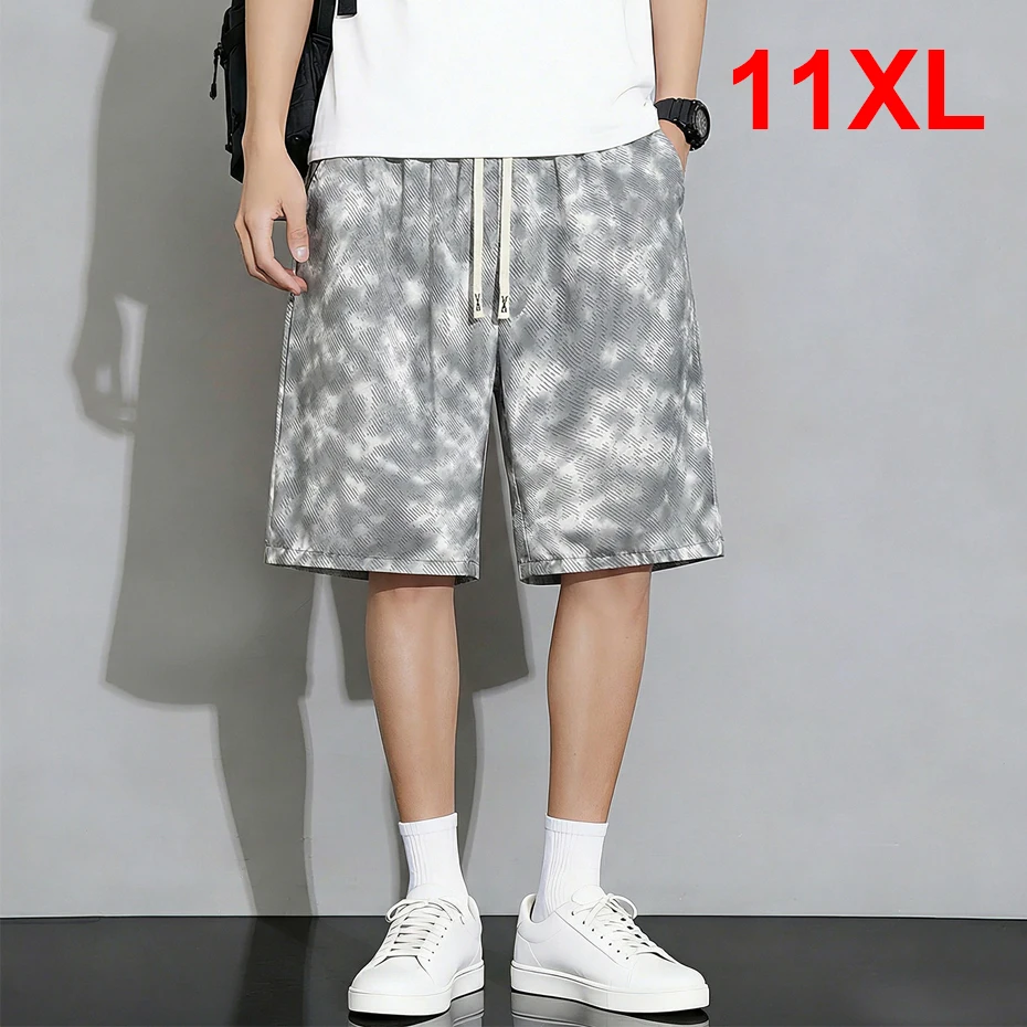 Summer Hawaiian Beach Shorts Men 11XL 10XL Plus Size Tie Dye Shorts Fashion Casual Short Pants Male Big Size 10XL