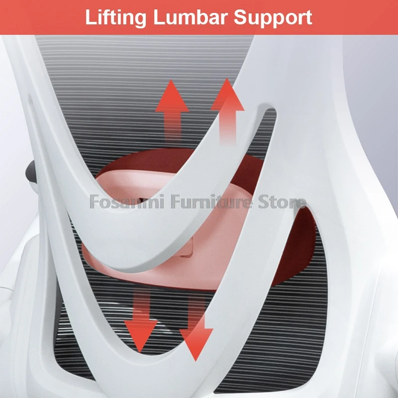 ヘッドレスト回転コンピュータチェアオフィスミーティングメッシュチェア調節可能なアームレストと高さ人間工学に基づいたランバーサポートデスクチェア