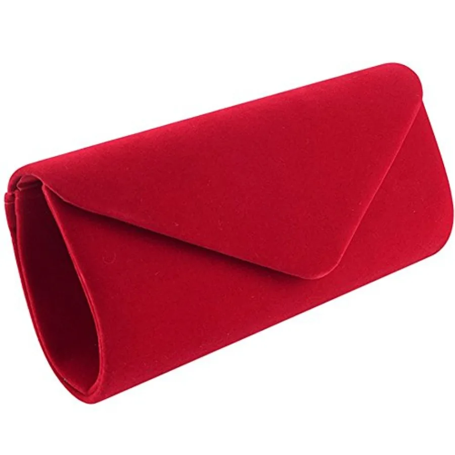 

Women Evening Bag Clutch Purse Handbag With Detachable Chain Strap for Wedding Cocktail Party Velvet Solid Color