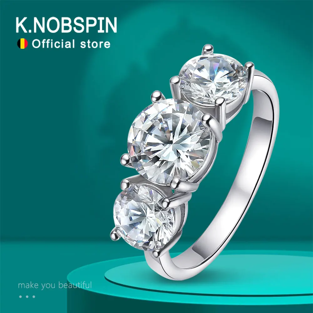 knobspin d vvs1 aneis moissanite para mulheres diamante espumante noivado joias de casamento gra s925 banhado a sliver anel 18k 01