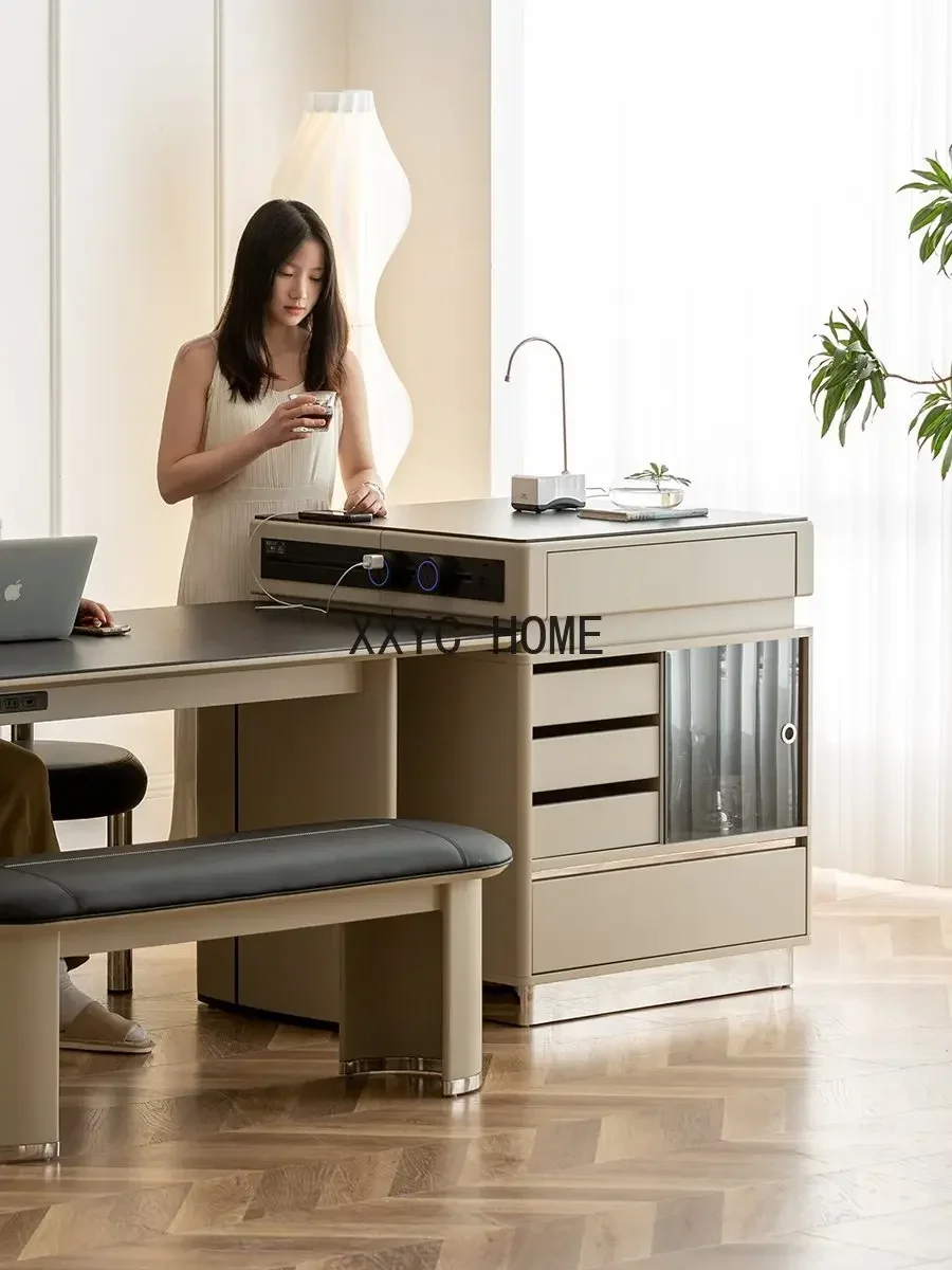 Dining Table Retractable Kitchen Island Stone Plate Medium Kitchen Island Dining Table Integrated Household
