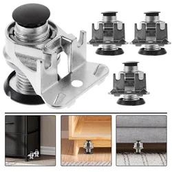 4 Pcs Adjustable Feet Furniture Leveling Levelers Legs for Cabinets Desk Screw on Material Zinc Alloy Heavy Duty