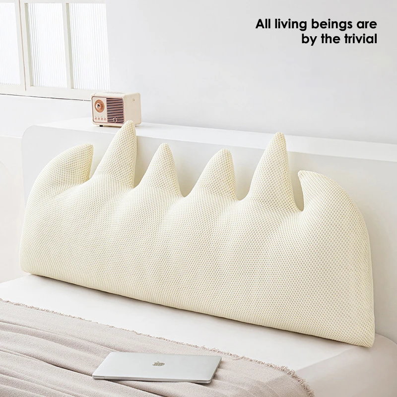 

Faux Fur Headboard Pillow Back Support Reading Pillow Large Headboard Pillow Soft and Supportive with Removable Cover Queen