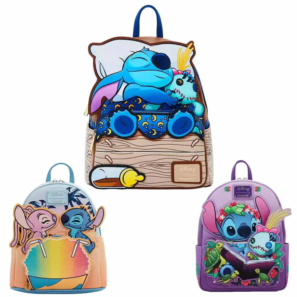 

Disney Lilo & Stitch Sleeping Stitch Mini Rucksack Children's Satchel Cartoon Character Backpack Kids Birthday Gift
