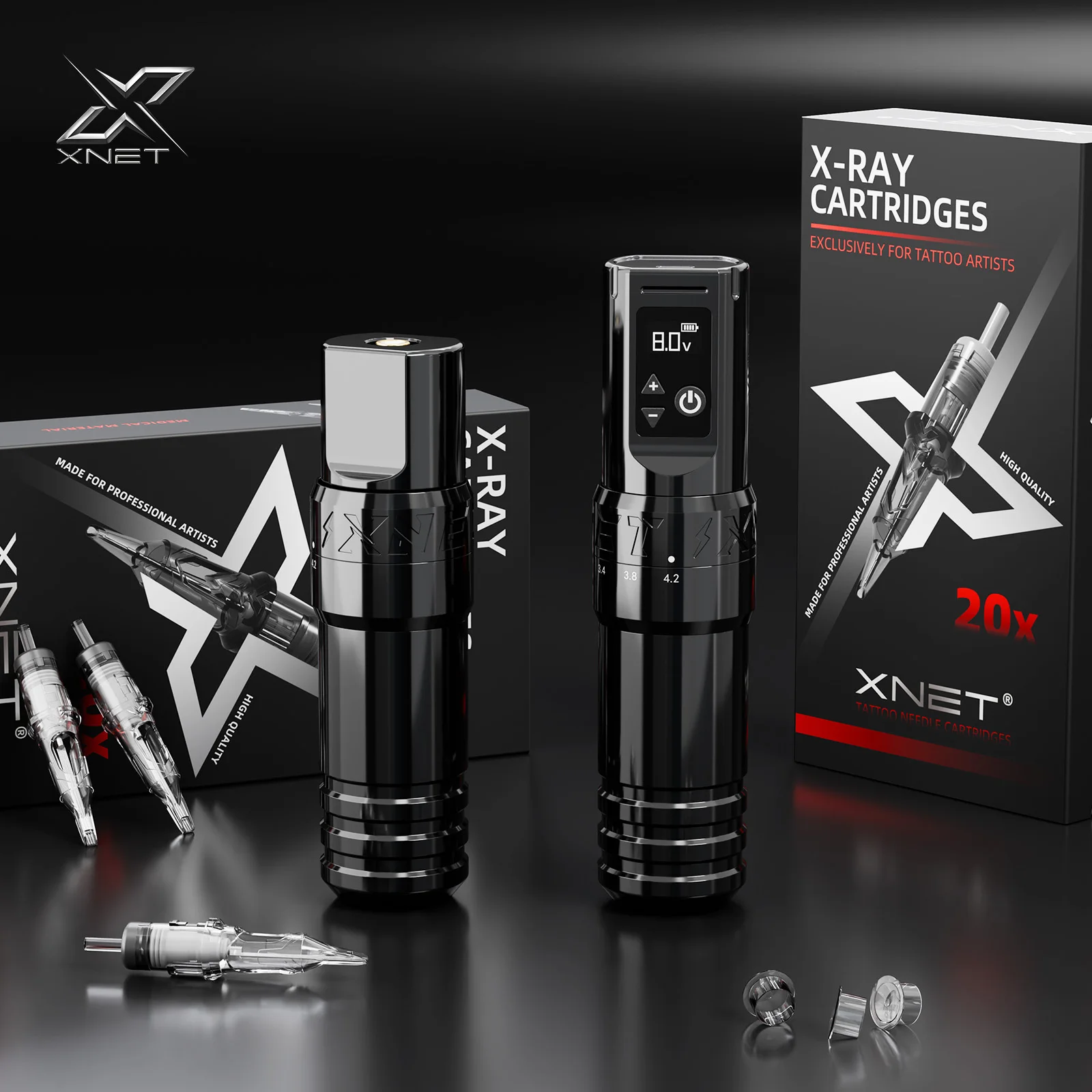 その他 XNET T1 Tattoo machine XNET T1 máquina de tatuaje inalámbrica pluma 7 carrera ajustable