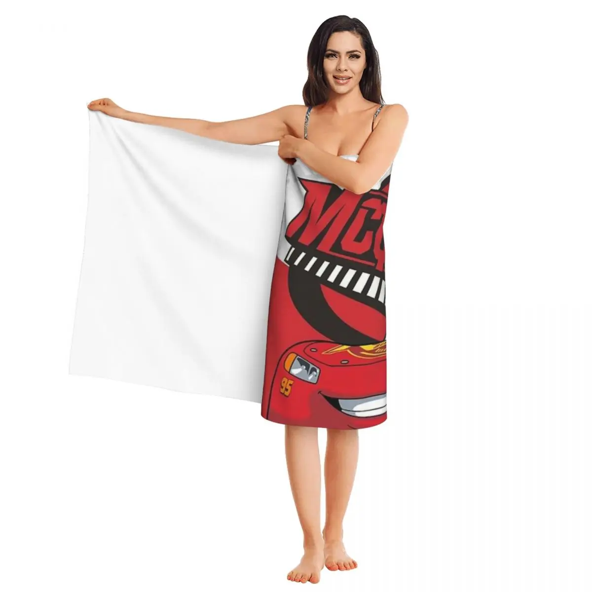 Customized Lightning Mcqueen Absorbent Microfiber Beach Bath Towel Quick Dry Cars Bathroom Yoga Towels image 6