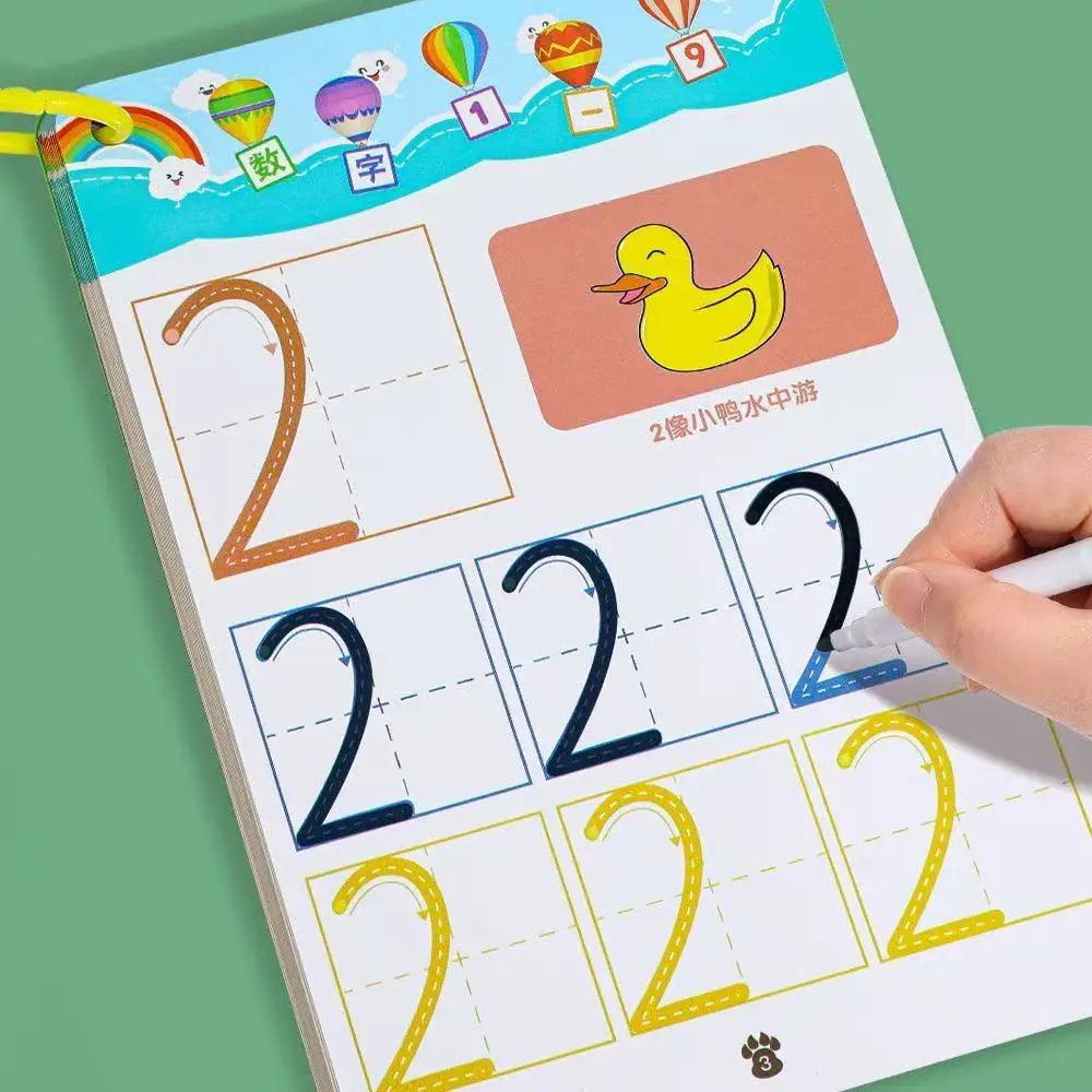 Page 32 Reusable Kids Writing Book - Erasable Practice Notebook for Ages 3-6 | Durable Learning Pad for Handwriting Training