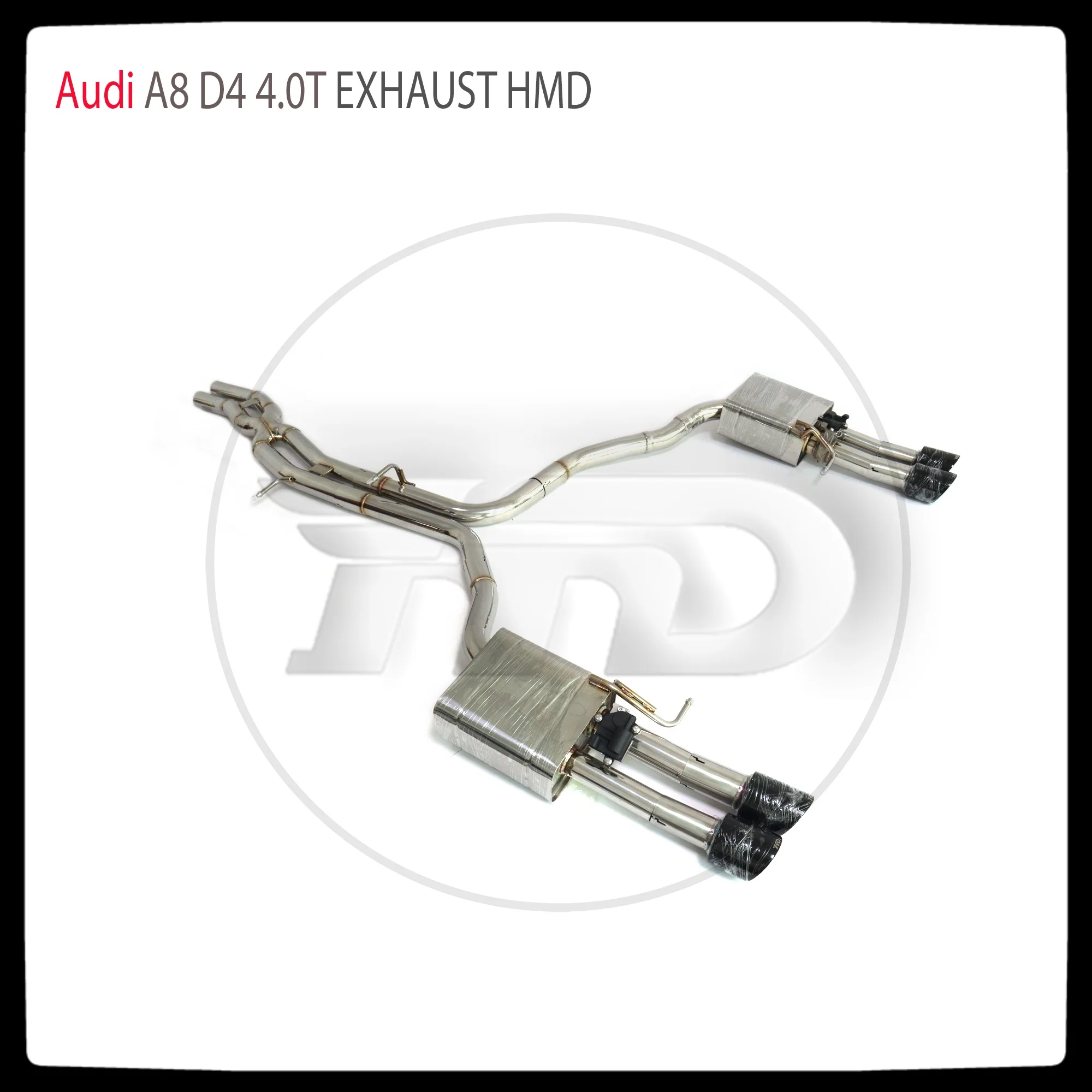 

HMD Stainless Steel Exhaust System Performance Catback for Audi A8 D4 4.0T Auto Modification Valve Muffler With X Pipe