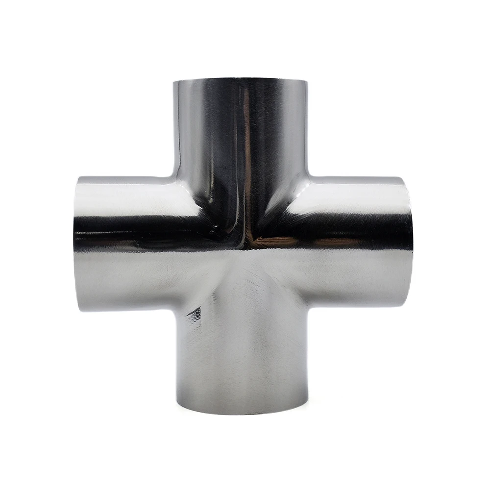 

Butt Welding 4-Way Cross Fitting - SS304 Corrosion-Resistant Food Grade for 19&25&38&51&102mm OD Pipe Homebrew Food Processing