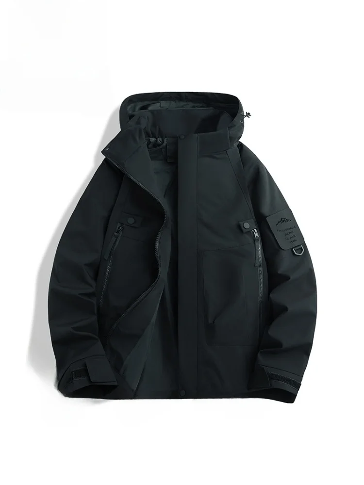 

Мужская демисезонная тонкая ветрозащитная водонепроницаемая куртка You Zhaolin из полиэфирного волокна, новая модель 2025 года...