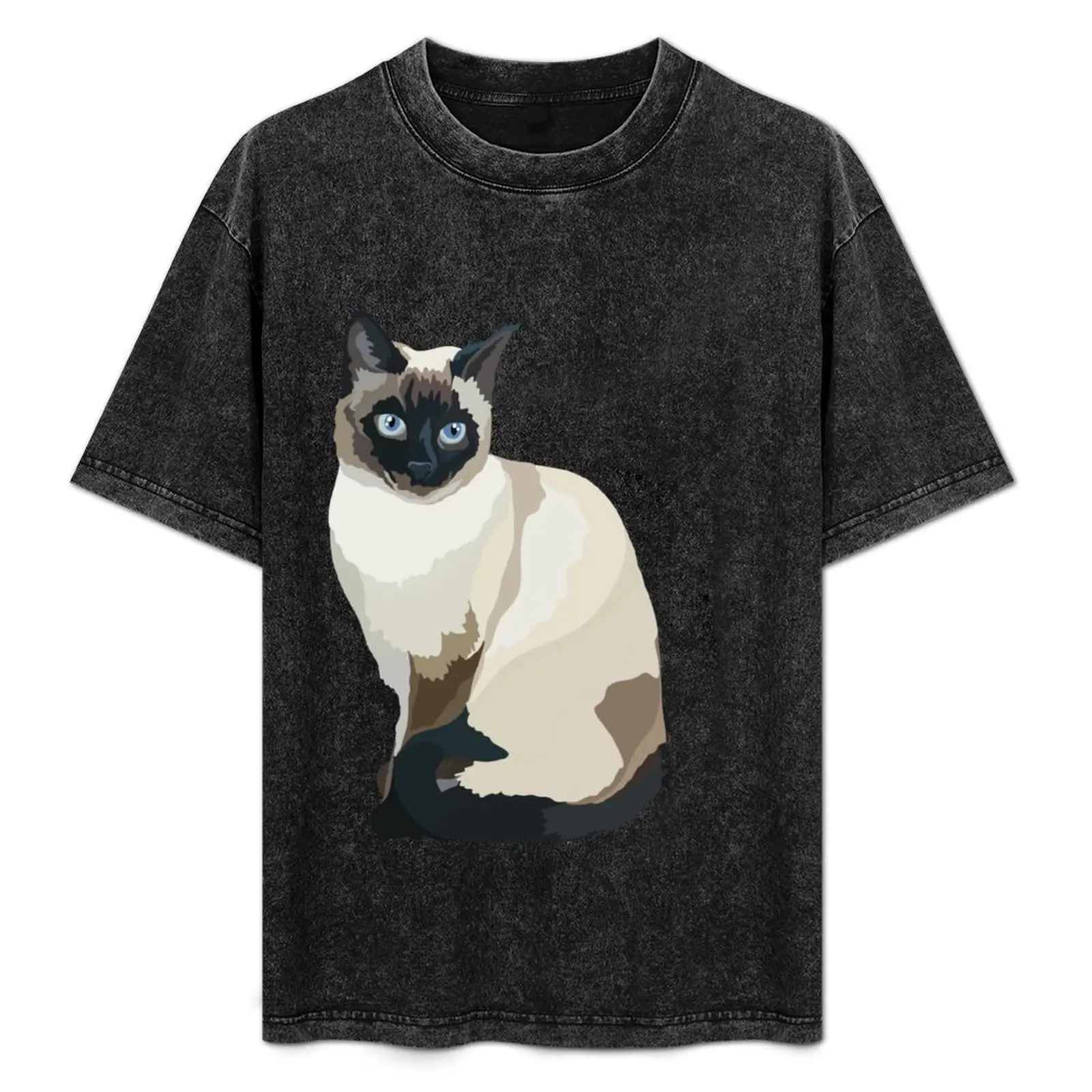 

S is for Siamese Cat T-Shirt designer shirts plus size tops tees Aesthetic clothing mens cotton t shirts