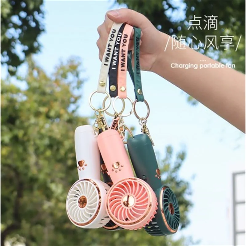 Summer Mini USB Charging Small Fan Cute Cartoon Portable Handheld Fan