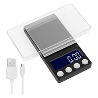 Digital Kitchen Scales USB Rechargeable Pocket Scale 500G/0.01G Mini Scale Electronic Jewelry Food Grams Scale