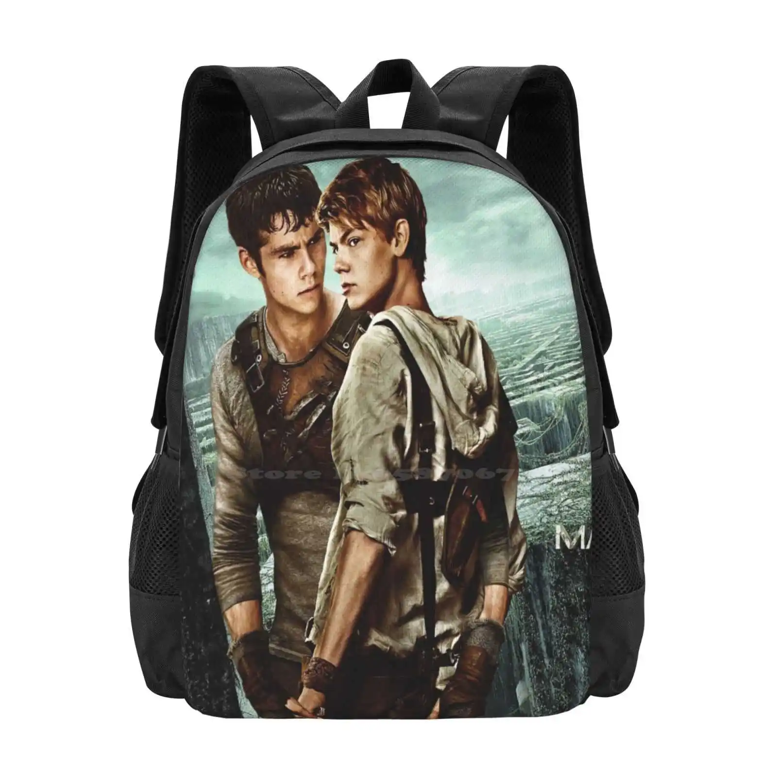 Newt X Thomas-Maze Runner Pattern Design Bag Student'S Backpack Newtmas Dylmas Auserw?Hlte Im Labyrinth Movie Yaoi Boy Love