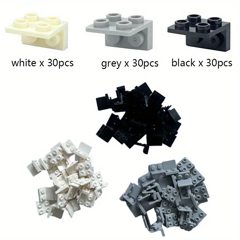 90 pcs Alas Dudukan Figur 99207 Braket 1x2 2x2 Blok Bangunan Terbalik DIY Penyangga Figur untuk Display
