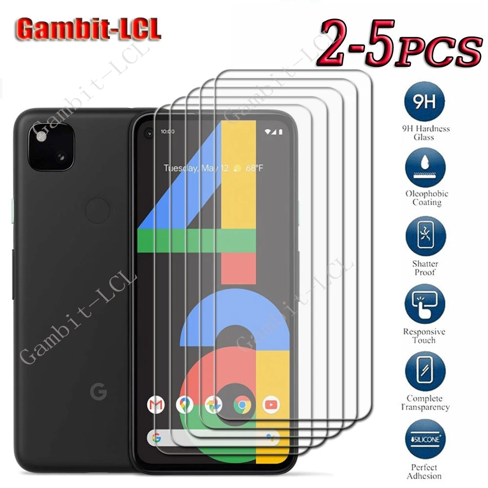 2-5PCS 9H HD Tempered Glass For Google Pixel 4A 5G GooglePixel4A Pixel4A 4G Screen Protective Protector Cover Film