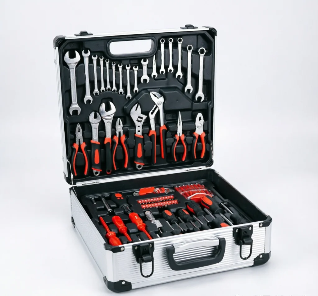 Chrome Vanadium Steel Professional Auto Repair Tool Kit, Portable Hand Carry Hardware Tool Box For Vehicle Maintenance