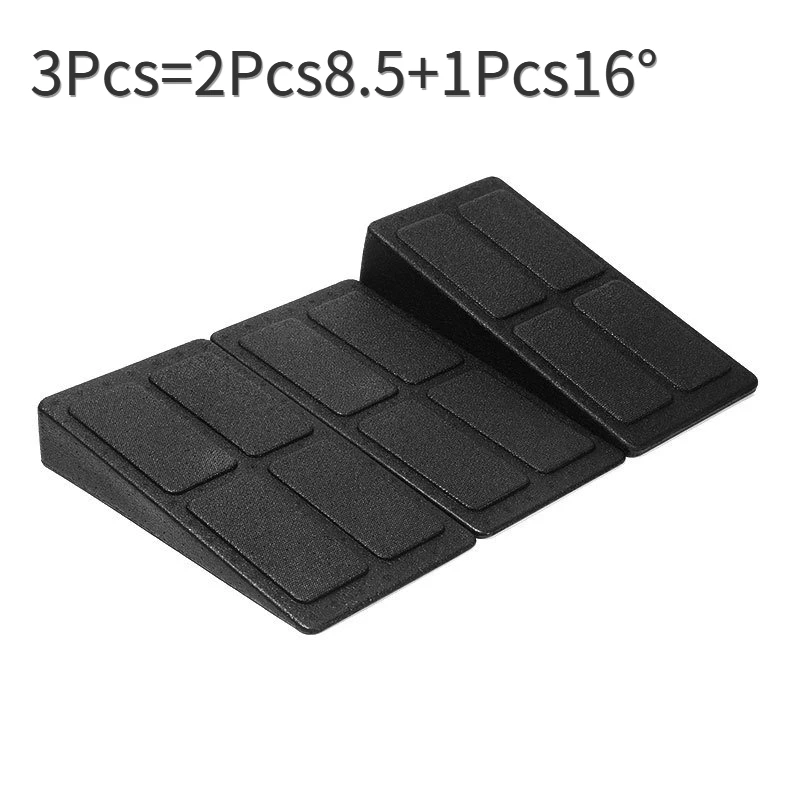 Squat Wedge Block Slant Board, Força para agachamento e maca Deadlift, Rampa de agachamento antiderrapante ajustável, 3pcs