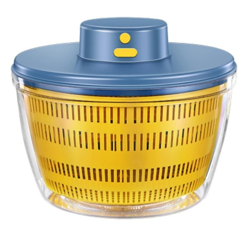 Electric Dryer Salad Spinner Dehydrator Multifunction Fruits Draining Basket USB Charing Kitchen Drainer