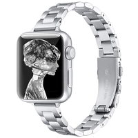 Slim Metal Band for Apple Watch Band 41mm 40mm 38,mm Women Dressy Stainless Steel Chain Strap iWatch Bands 9 8 7 6 5 4 3 2 1 SE