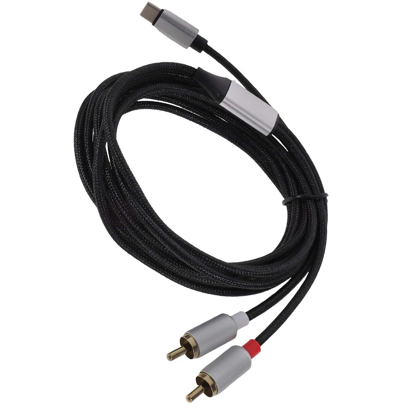 Tipo-Cable 1,5 M Dual Rca Splitter Usb C a Rca convertidor amplificador de sonido Compatible con Smartphone Tablet