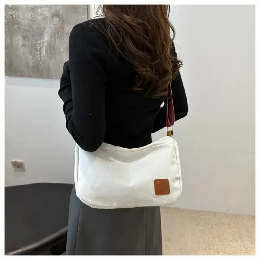

Spring and summer new fashion canvas casual simple shoulder bag versatile daily convenient classic crossbody women's bags